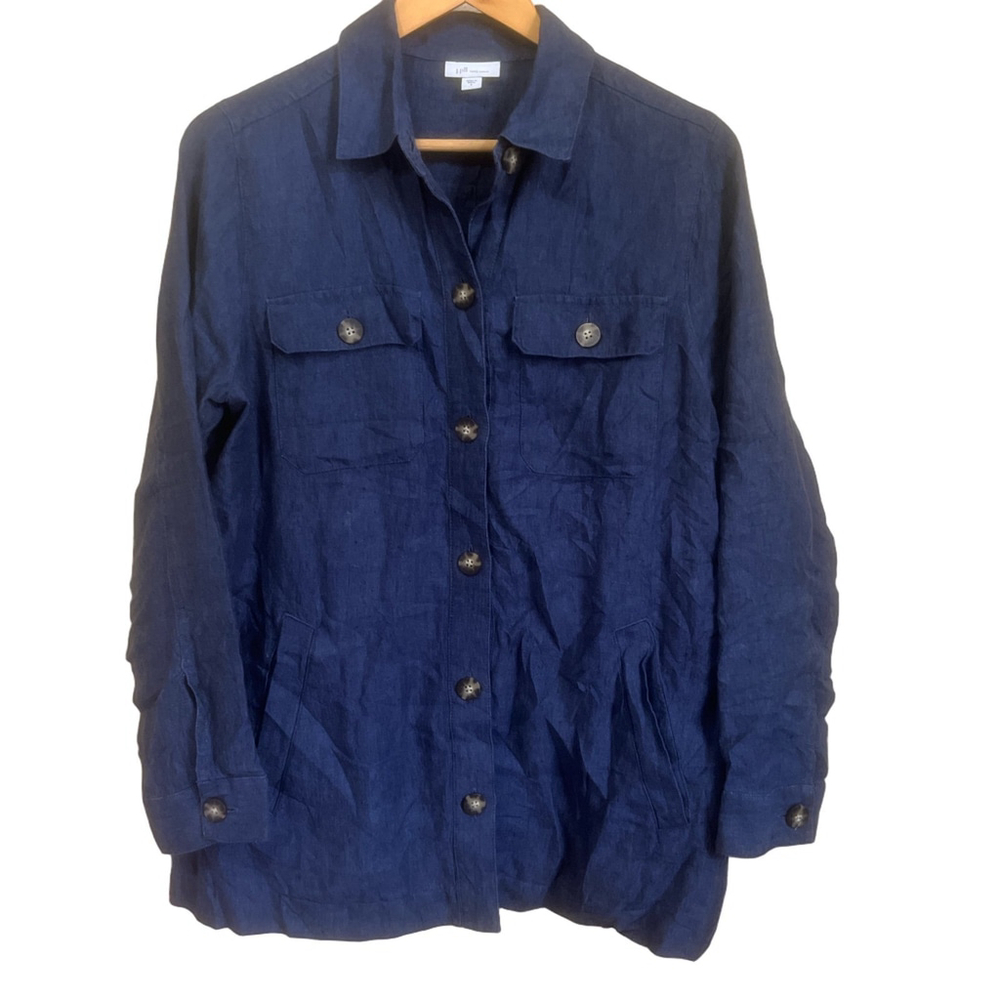 J.Jill Linen Women’s Small Shacket Top Button Up Lagenlook